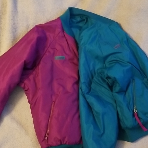 VTG 90s Reversible COLUMBIA Bomber Jacket - Picture 5 of 8